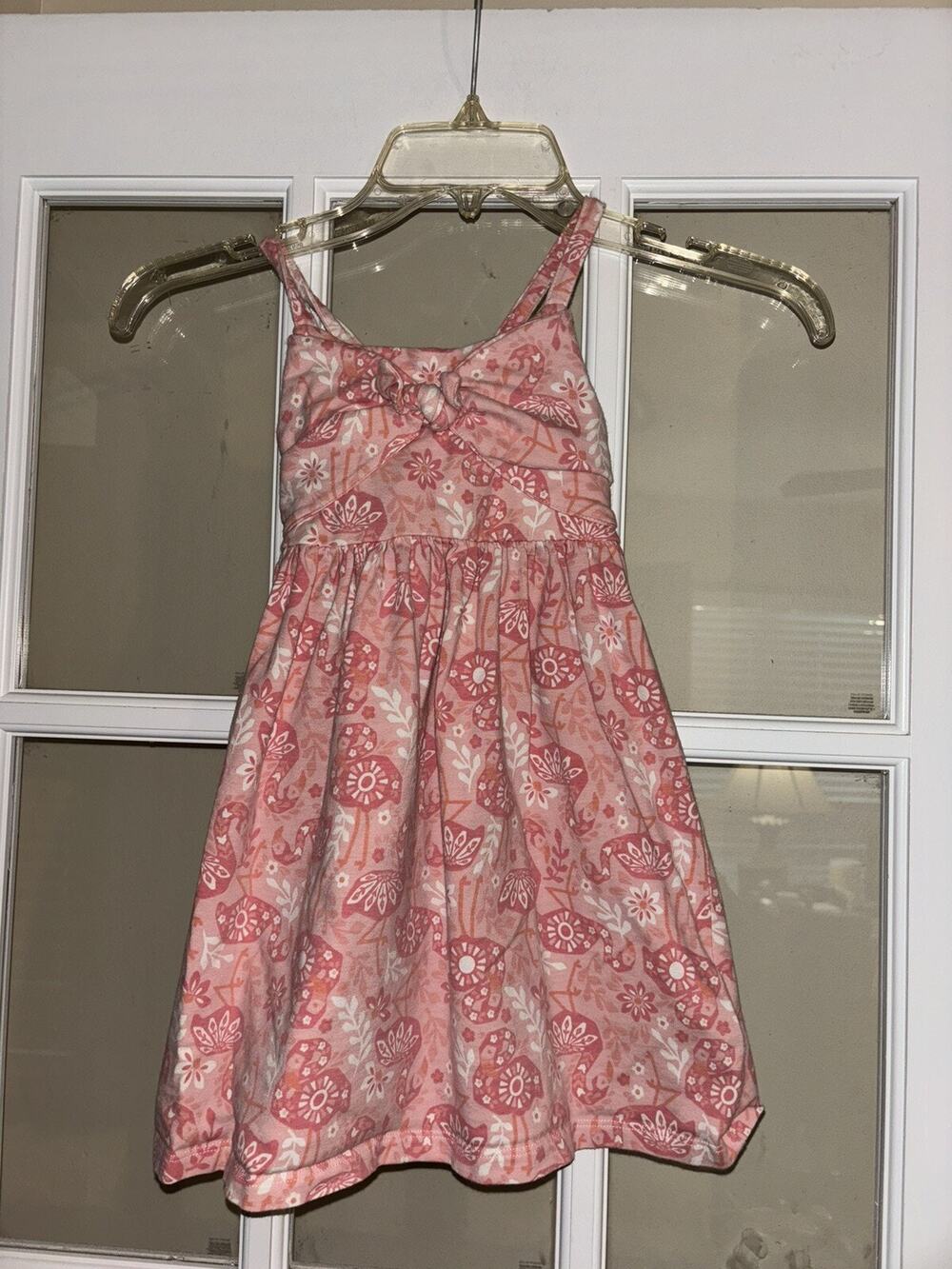Tommy Bahama kids pink flamingo print dress sleeveless flowy dress size 4T